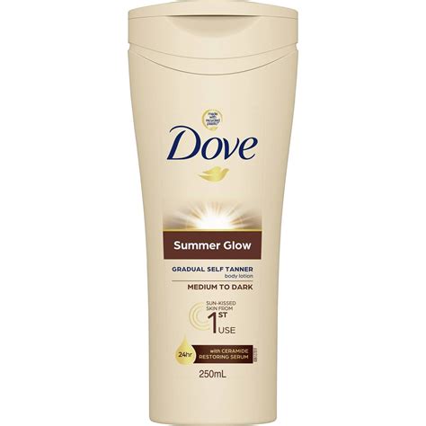 dove summer self tanning lotion.